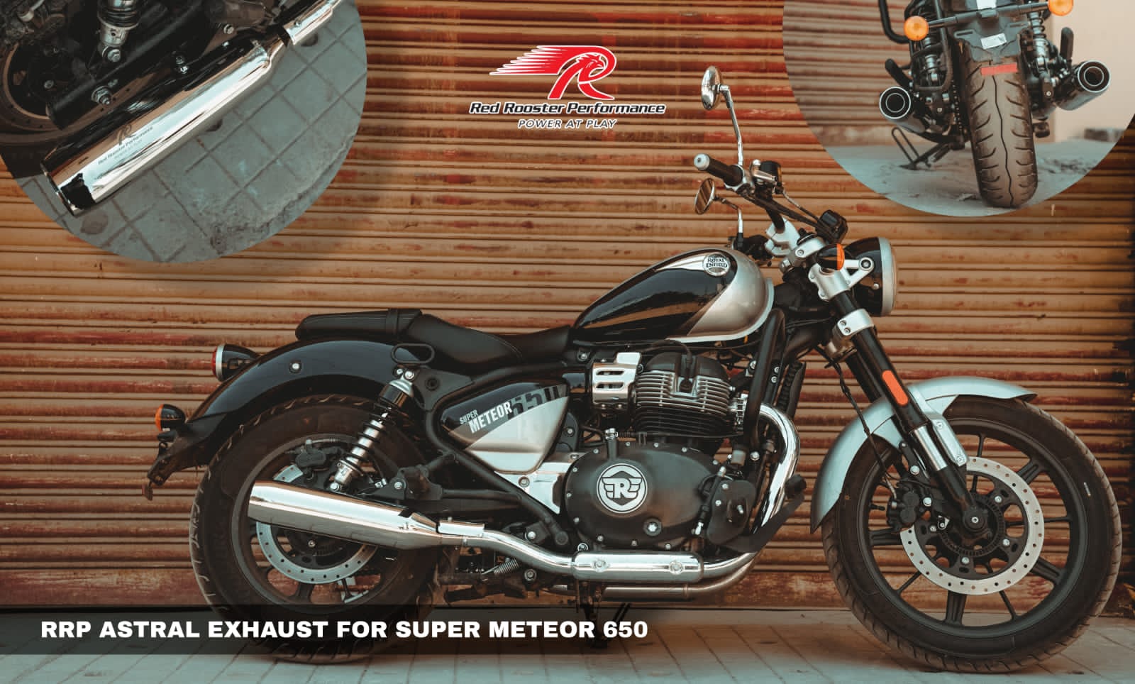 Royal Enfield Super Meteor 650 Red Rooster Astral Exhaust - Image 3