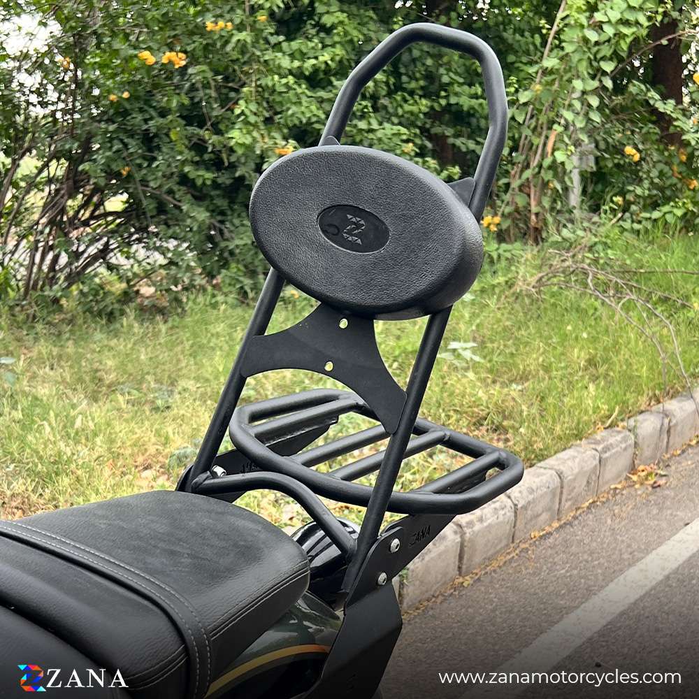 Royal Enfield Super Meteor 650 Zana Back Carrier with adjustable pillion back rest - Image 3