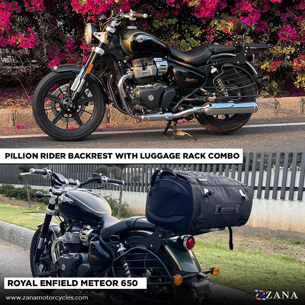 Royal Enfield Super Meteor 650 Zana Back carrier with Pillion back rest - Image 5