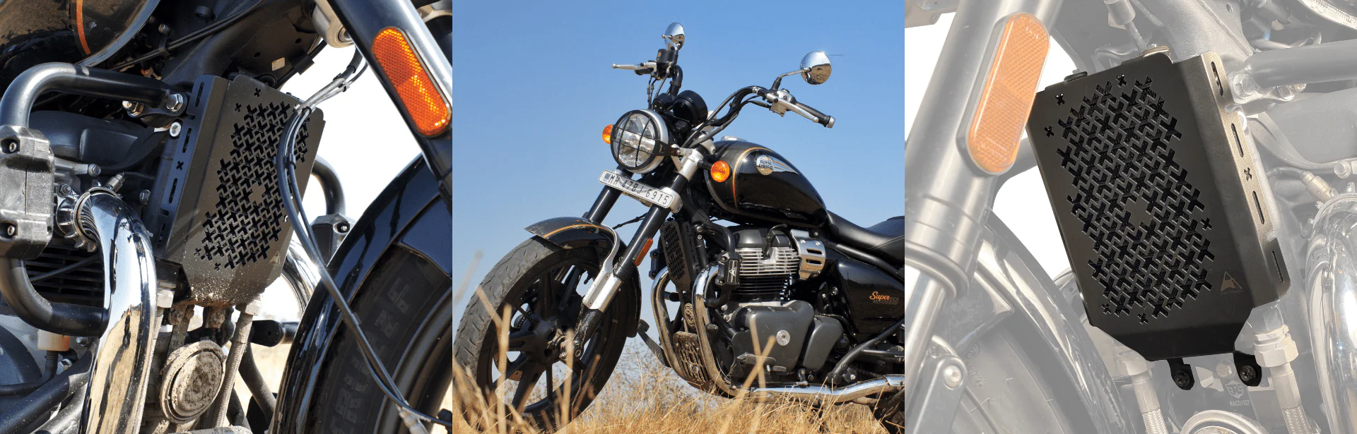 Royal Enfield Super Meteor 650 Auto Engina Radiator Guard - Image 4